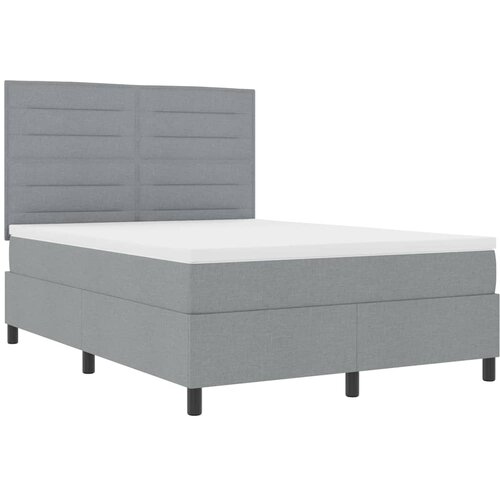  Krevet s opruga kutije Svjetlosiva 160 x 200 cm tkanina Slike