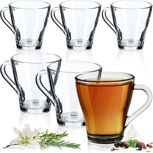 KADAX Komplet kozarcev za čaj in kavo, 250 ml, 6 kosov z ročajem, (5000351497) Cene