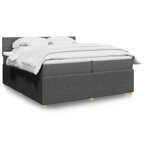 vidaXL Krevet s oprugama i madracem tamnosivi 200 x 200 cm od tkanine Cijene
