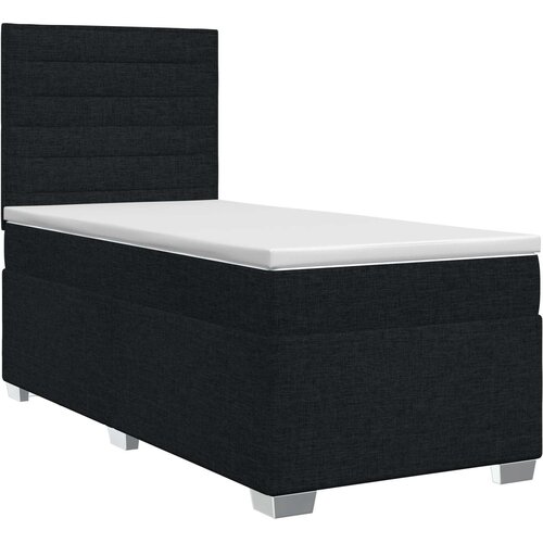  Boxspring krevet s madracem Crna 80 x 200 cm Tkanina 80 x 200 x 140.5 cm Slike