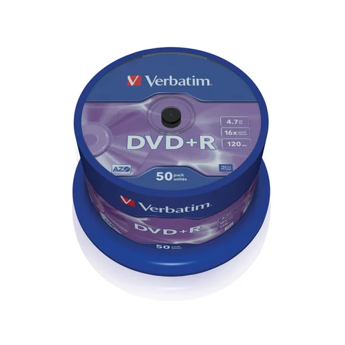 Verbatim DVD + R disk 4,7 GB, 16x, (AZO) 50 kos