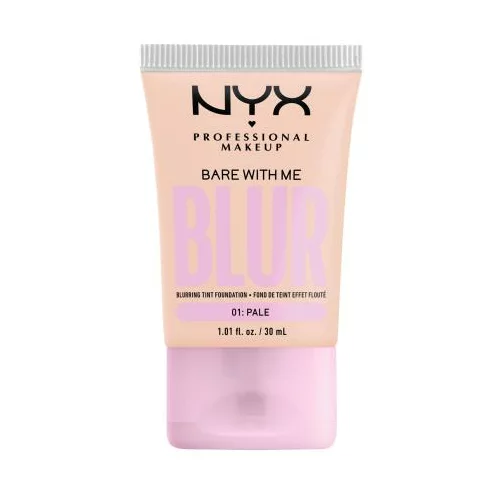 NYX Professional Makeup Bare With Me Blur Tint Foundation mat puder s srednjo prekrivnostjo 30 ml Odtenek 01 pale