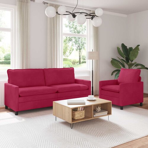  Set sofe 2 pcs Vinska crvena Bar&amp;scaron;un Slike