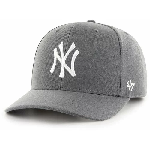47 Brand Kapa sa šiltom s dodatkom vune MLB New York Yankees boja: siva, s aplikacijom, B-CLZOE17WBP-CC