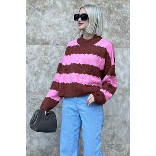 Madmext Sweater - Pink - Oversize Slike