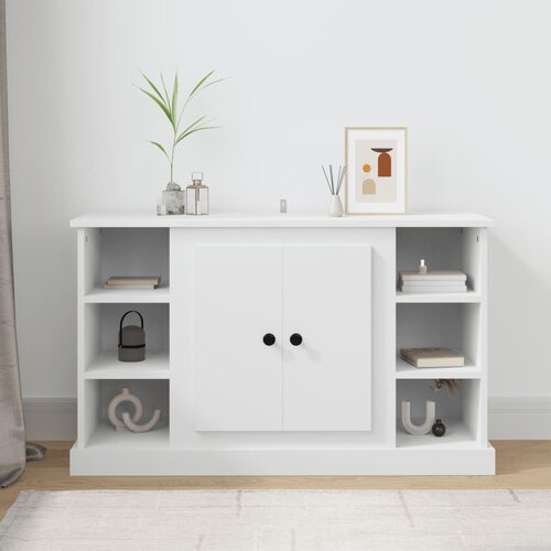 vidaXL Komoda bela 100x35,5x60 cm inženirski les Cene