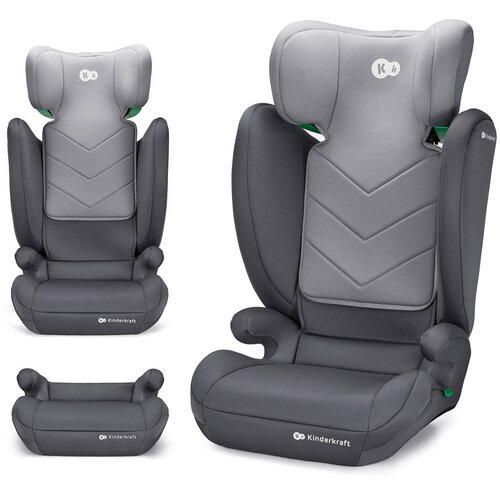 Kinderkraft avtosedež I-Spark i-Size 15-36 kg (100-150 cm) brez Isofixa, siv Slike