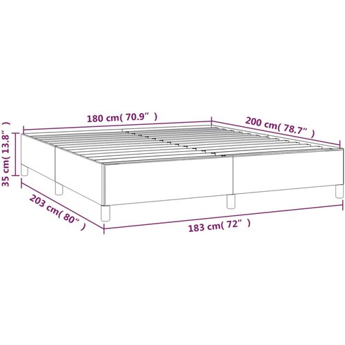  Okvir za krevet bez madraca krem 180 x 200 cm od tkanine Slike