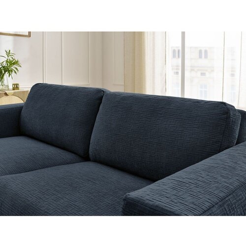 Bobochic Paris Tamno plava sofa za spavanje/sklopiva od &amp;scaron;enila 220 cm Hugo &amp;ndash; Slike