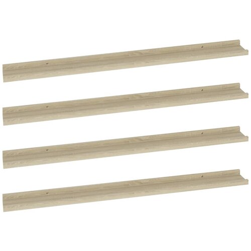 Maison Chic 4 kosi Stenske Police - Viseče police sonoma hrast 100x9x3 cm, (21793603) Slike