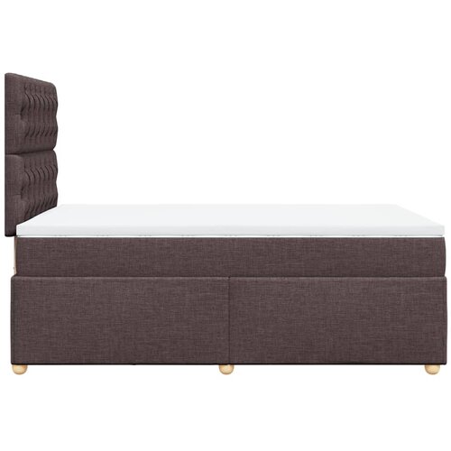  Krevet s oprugama i madracem tamnosmeđi 120 x 200 cm od tkanine Slike