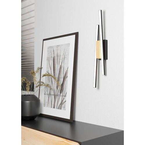 Eglo LED zidna svjetiljka Panagria, 2 x 6,3 W, crna/drvo, 54 cm, 900491 Cene