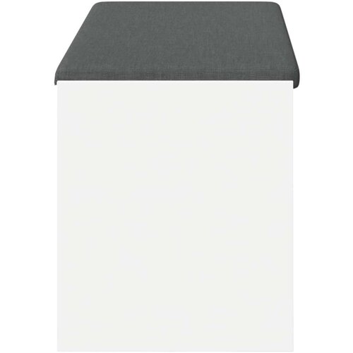  Klupa za hodnik s jastukom s policom Bijelo 100 x 38 x 46 cm Slike