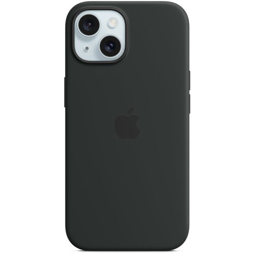 Apple iphone 15 silicone case w magsafe - black (mt0j3zm/a) Cene