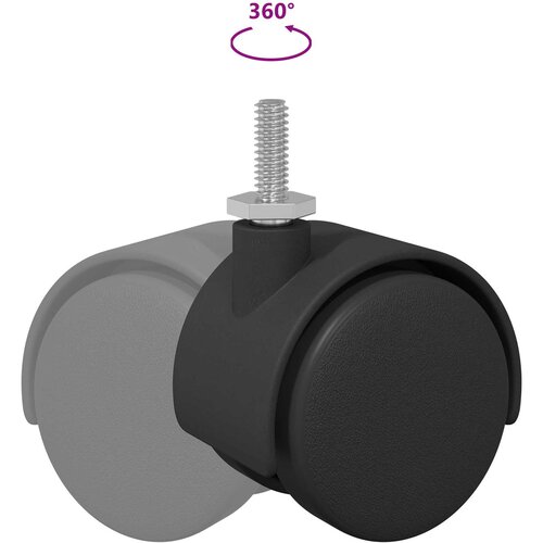  Kotači 12 pcs Crna 40,1 x 37,8 mm PP i čelik Slike