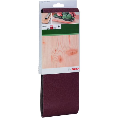 Bosch 3-delni set brusnih traka za tračne brusilice, crveni kvalitet 2609256226 Slike