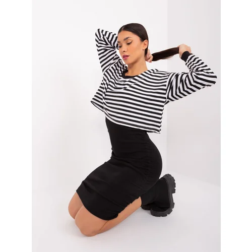 Fashion Hunters Black and white basic set with ribbed dress