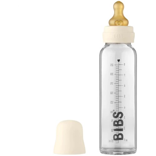 Bibs staklena flašica za bebe complete set 225ml, ivory Cene