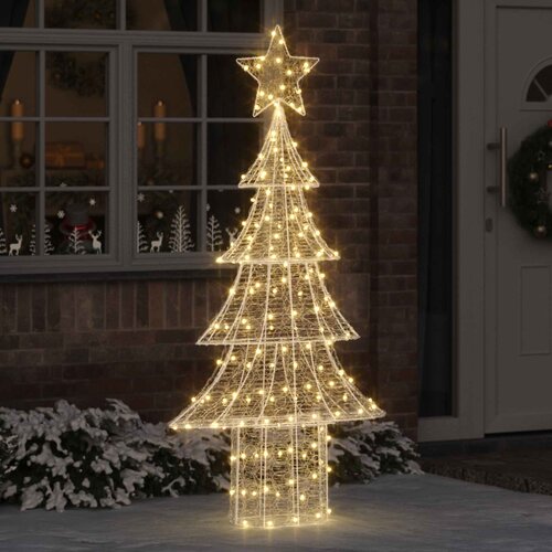  Božićno drvce s 240 LED svjetlima Topla bijela 150 cm Akril Cene