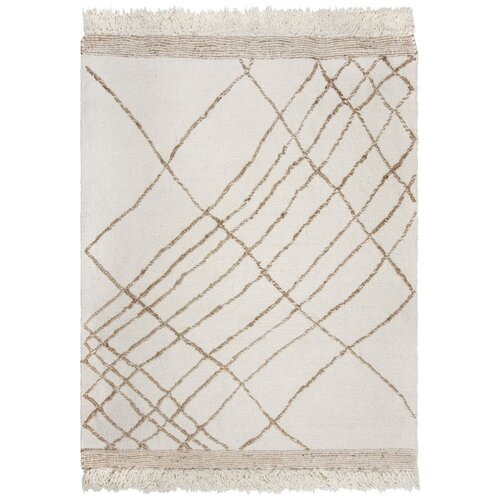 Flair Rugs Krem ručno rađen tepih od mje&amp;scaron;avine vune 120x170 cm Astera Linear &amp;ndash; Slike