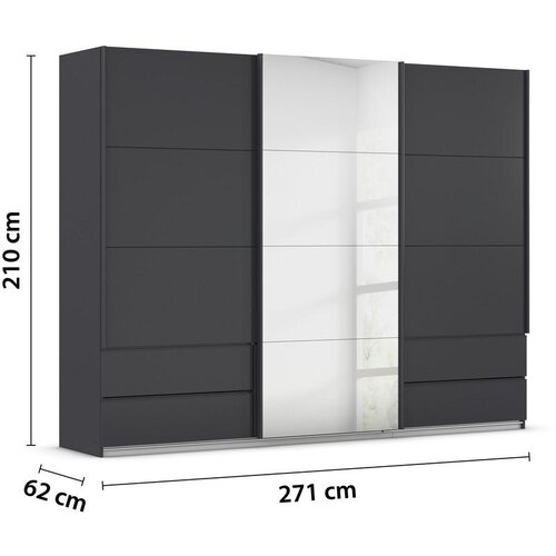 Premium Living Omara Z Drsnimi Vrati Elara, Temno Siva Slike