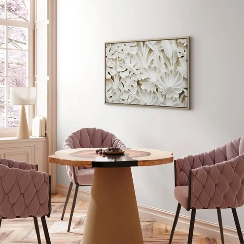  Slika - Ceramic Leaves (1 Part) Wide 120x80 U prirodnom drvenom okviru Slike