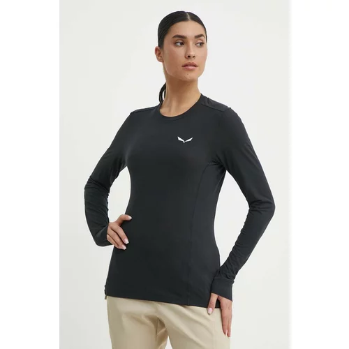 Salewa Sportska majica dugih rukava Puez Dry boja: crna, 00-0000028865
