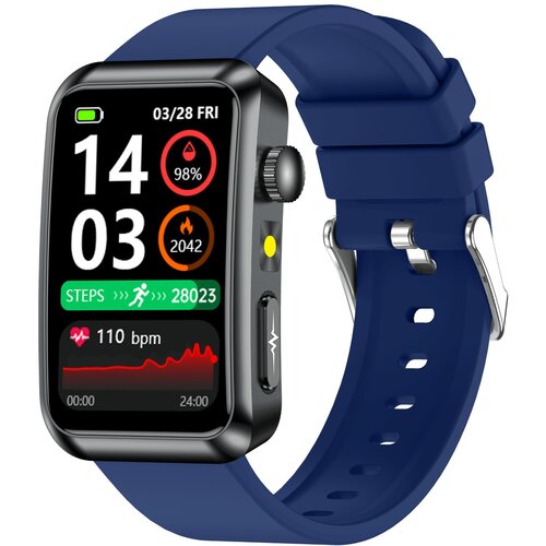INF Napredna pametna ura z EKG, merjenjem srčnega utripa in SOS - združljiva z Android in iOS Blue, (5000129874) Cene