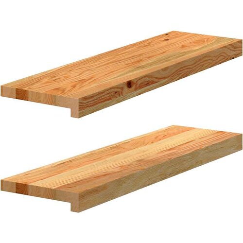 VidaXL Prozorske klupice 2 kom svijetlosmeđe 70x20x2 cm masivne hrast Slike