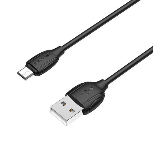 Borofone podatkovni kabel X19 MicroUSB na USB 1m 2,4A črn Slike
