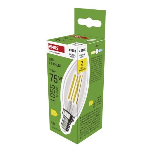 Emos zf3d53 Led sijalica filament candle 7w(75w) 1055lm e14 nw ( 3490 ) Cene