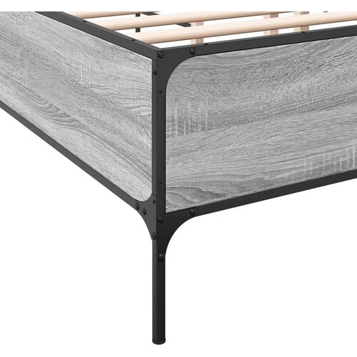 VidaXL okvir kreveta boja hrasta 180x200 cm konstruiranog drvo i metal Slike
