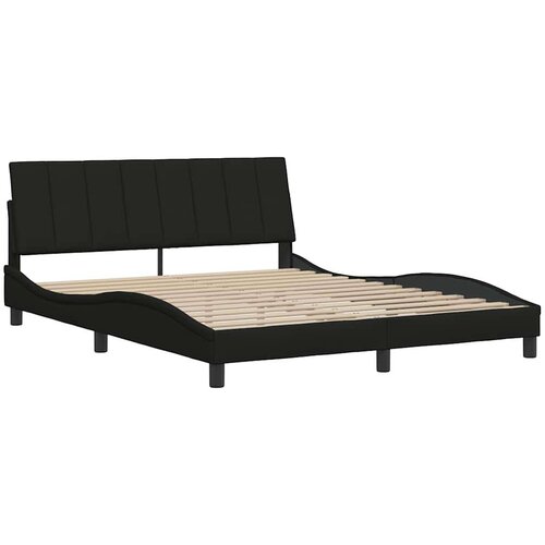 VidaXL okvir za krevet bez madraca crni 160x200 cm od tkanine Slike