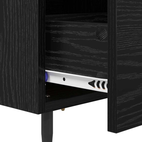  Noćni ormar s ladicama 2 pcs Crni hrast 40 x 35 x 47,5 cm Slike