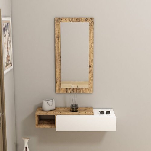 Hanah home Polica 82x15,8x29,6 cm Bež-bijela Cene