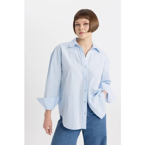 Defacto Oversize Fit Poplin Long Sleeve Shirt