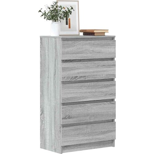  Ladičar siva boja hrasta 60 x 36 x 103 cm od konstruiranog drva Cijene