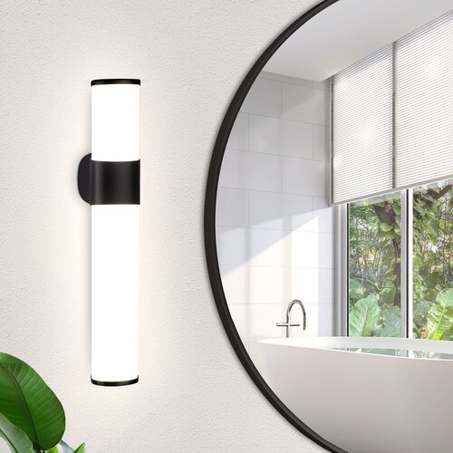 Nettlife črna sodobna kopalni&amp;scaron;ka LED svetilka za ogledalo 30 cm, 6 W, 4000 K, nevtralno bela, vodoodporna IP44, (5000491202) Slike