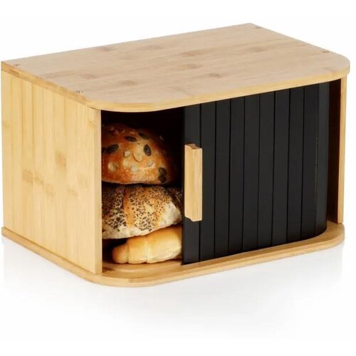 Vilde 229322 - kutija za hleb od bambusa sa kliznim vratima 33x23x20cm Slike