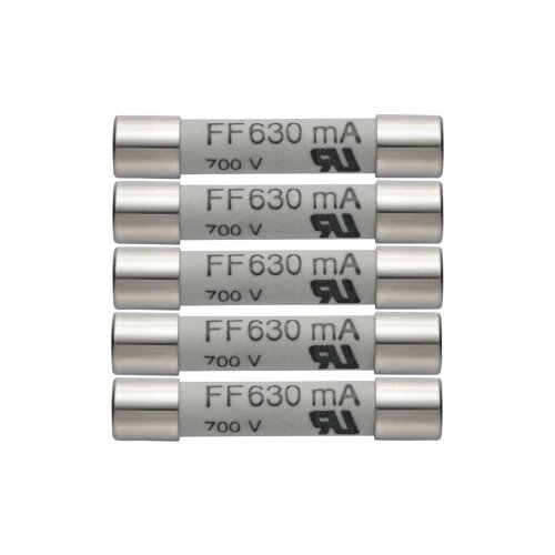 Testo 5-dijelni set rezervnih osigurača 630mA/600V, 0590 0007 Slike