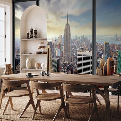  Foto tapeta - City behind glass 500x350 Cene