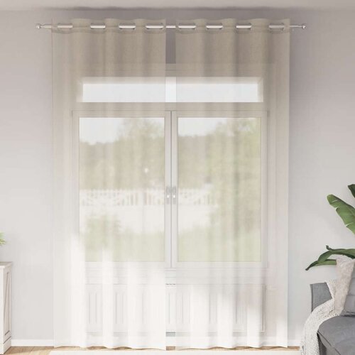 Voile zavjese s u&scaron;icama 2 kom krem 140x300 cm Cijene