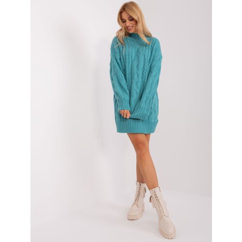 Wool Fashion Italia Sweater-AT-SW-2367-1.35P-Turquoise Cene