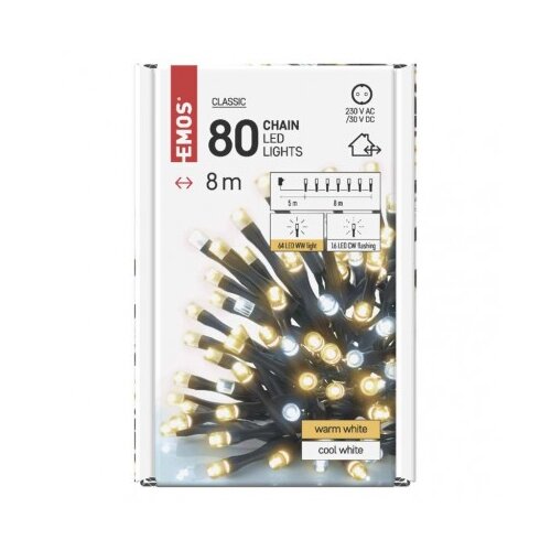 Emos LED svetlosni lanac 80 LED treperuci 8m MTG-D4AN01 Slike