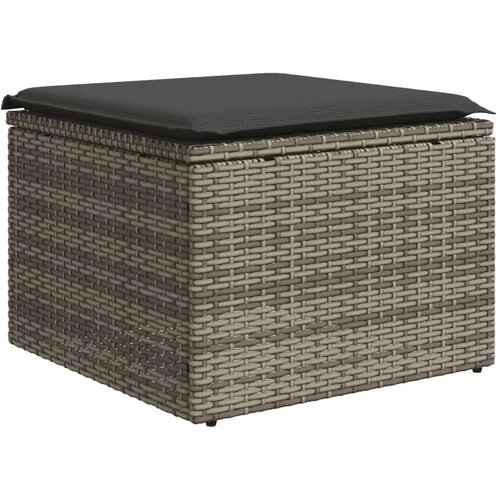 VidaXL 8-dijelni set vrtnih sofa od poliratana s jastucima sivi Slike
