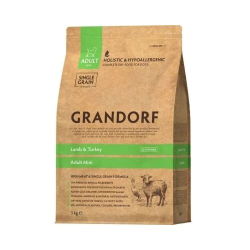 Grandorf Dog Adult Adult Mini Jagnjetina & Ćuretina 3kg Cene