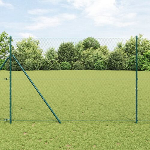 vidaXL ograja v obliki šestkotnika siva 1,5x100 m jeklo Cene