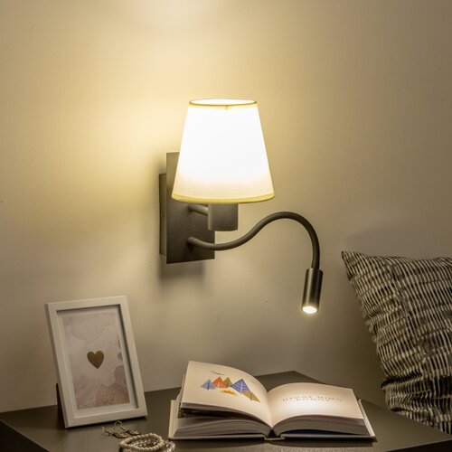  Brilagi - LED zidna lampa NUBILA 1xE27/25W/230V + LED/3W crna/krem Slike
