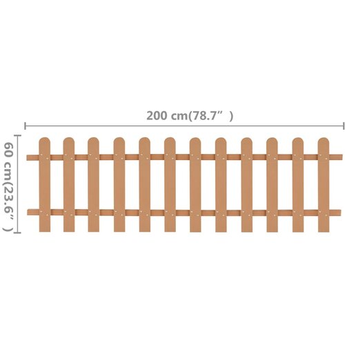  Ograda od kolaca WPC 200 x 60 cm Slike