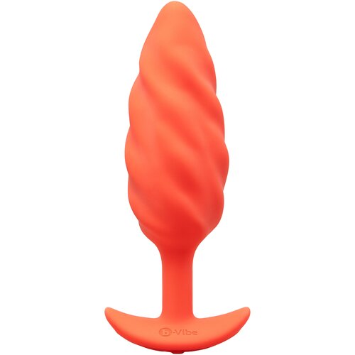 b-Vibe Swirl Uniquely Textured Silicone Vibrating Plug Orange Cijene